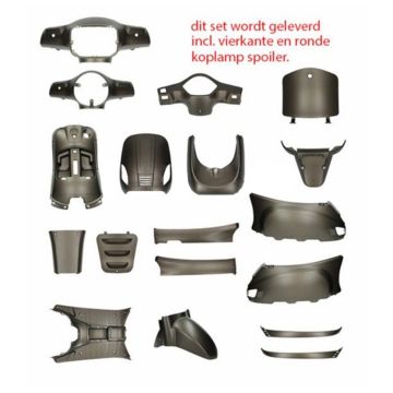Body/fairing kit AGM VX50/VX50S/Riva/Riva Sport/China LX/S matt anthracite 18 pcs