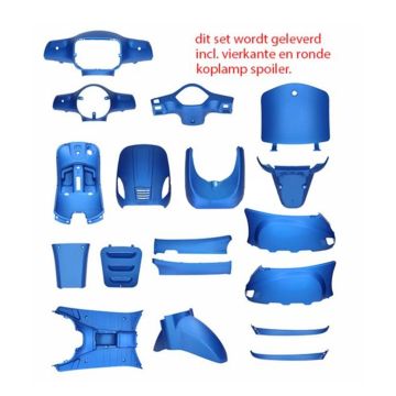 Body/fairing kit AGM VX50/VX50S/Riva/Riva Sport/China LX/S matt blue 18 pcs
