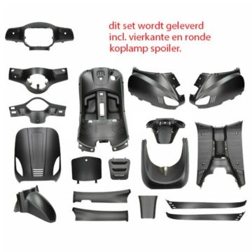 Body / fairing kit  AGM VX50/VX50S/Riva/Riva Sport /China LX/S matt black 18 pcs