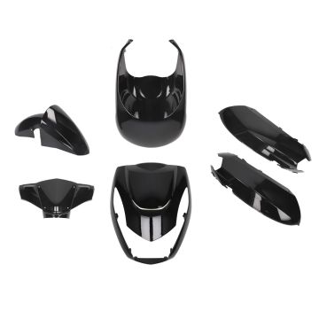 Body / fairing kit Peugeot Kisbee 2018-> glossy black DMP 6 pcs
