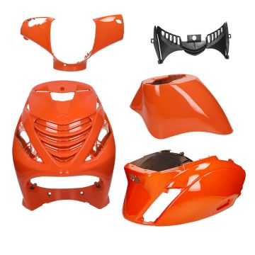 Body / fairing kit SP look Piaggio Zip orange KTM GP1 EVO-2 closed DMP 5 pcs