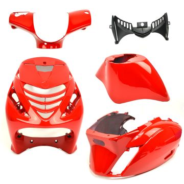 Body / fairing kit SP look Piaggio Zip Ferrari glossy red DMP 5 pcs