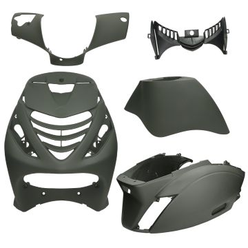 Body/fairing kit SP look Piaggio Zip matt dark green DMP 5 pcs