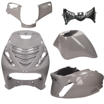 Body / fairing kit SP look Piaggio Zip Audi nardo grey EVO-1 closed DMP 5 pcs