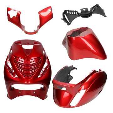 Body / fairing kit SP look Piaggio Zip bordeaux red EVO-1 closed DMP 5 pcs