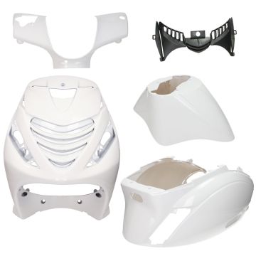 Body / fairing kit SP look Piaggio Zip glossy white EVO-1 closed DMP 5 pcs