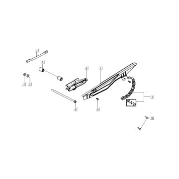 Chain - Chain tensioner Kymco K-Pipe 50 4T AC glossy black