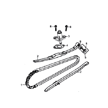 Chain Tensioner Chain Guide Sym Orbit (BU289) blue