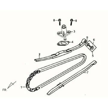 Chain Tensioner Chain Guide Sym Fiddle White WH8018P