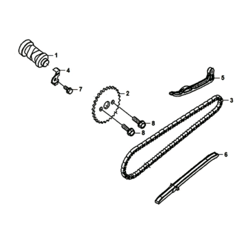 Chain/chain tensioner/chain guide Sym Symphony ST 125I E4