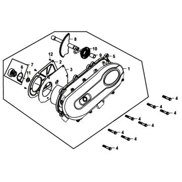 Sym Orbit III E4 KICKSTART COVER