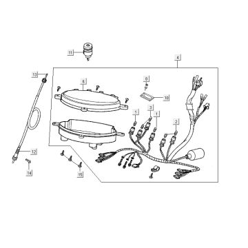Speedometer Kymco Vitality 2t ac blue