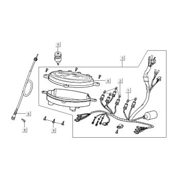 Speedometer Kymco Yup 2t ac black gloss