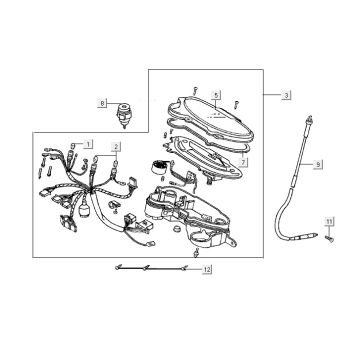 Speedometer Kymco ZX 2t ac silver-orange
