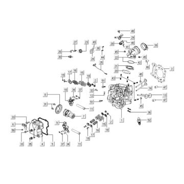 Valve Cover - Cylinder Head Kymco Downtown 300i dark grey