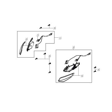 Indicator light Kymco Agility 16'+ 4t matt metalic silver