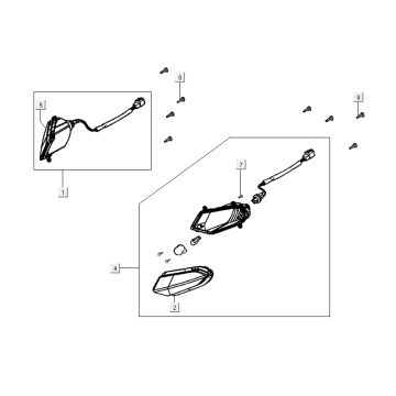 Indicator light Kymco City 16' 4-stroke black