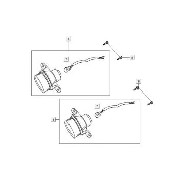 Indicator light Kymco MXU 400