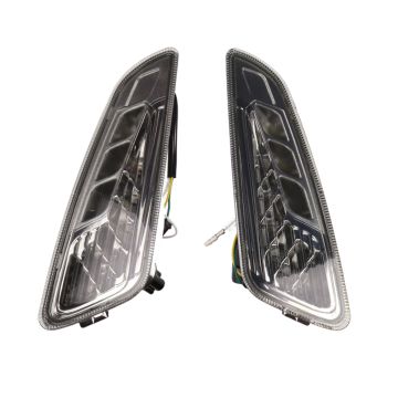 Flashing light set led Vespa Primavera / Sprint Audi look smoke DMP front