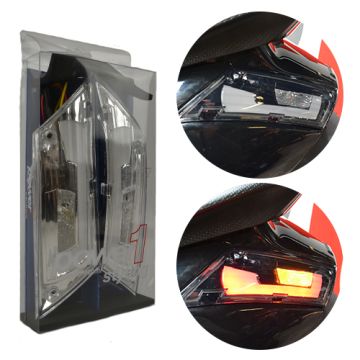 Flashing light set Piaggio Zip 2000-> led Power 1 (transparant / transparent) CE approval rear