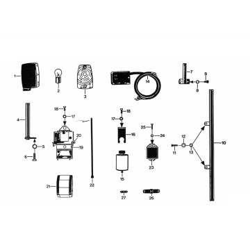 Indicators - Battery - Voltage regulator Zundapp KS 50 530-010, 011, 500