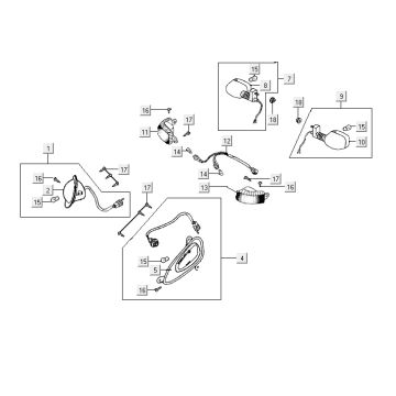 Indicators Kymco ZX 2t ac blue-silver