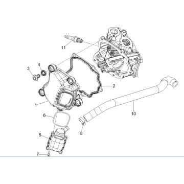 Head cover Vespa GTV 250 4T 4V IE