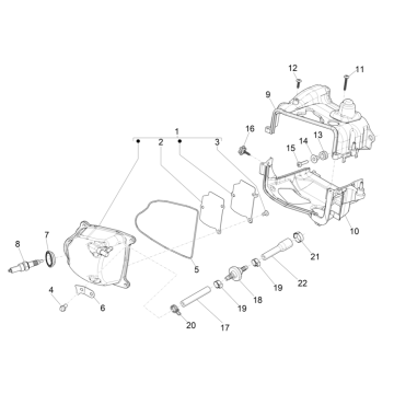 Piaggio Liberty 50 4-stroke head cover (IGET Euro 5)
