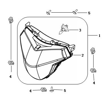 Headlight AGM Strada