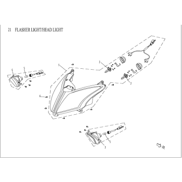 Headlight AGM Venom black