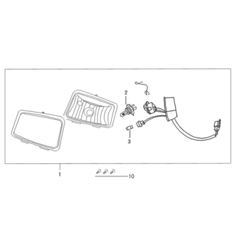 Headlight AGM VX50s flat matt anthracite