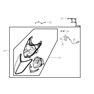 Headlight Kymco Agility 16'+ 4-stroke injection euro4 matte blue