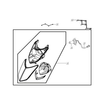 Headlight Kymco Agility 16'+ 4t matt metalic silver