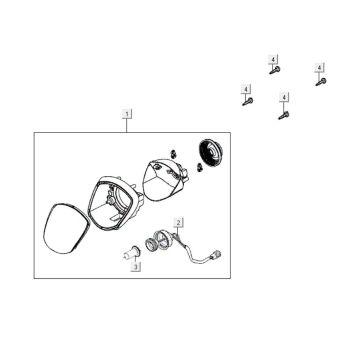 Headlight Kymco Like 200i White