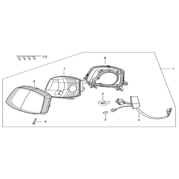 Headlight Neco Lola creme terra