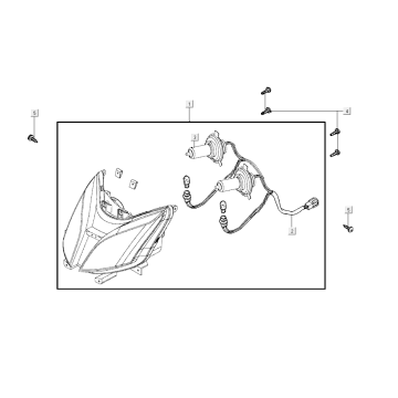 Headlight Kymco Super8 Street 50i E4 Matt Grey