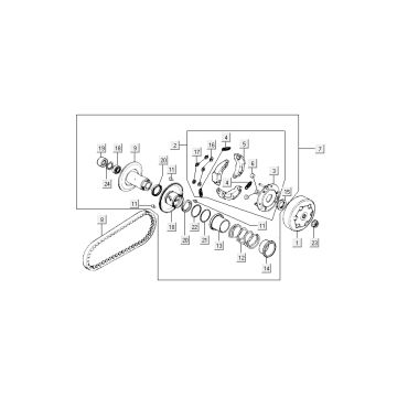 clutch v-belt Kymco Grand Dink 2-stroke Champagne