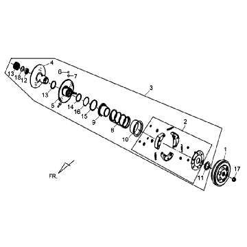 Clutch Sym Jet 4 (R086) red