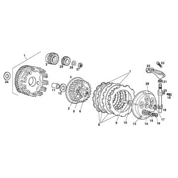 Clutch Derbi Senda R old model