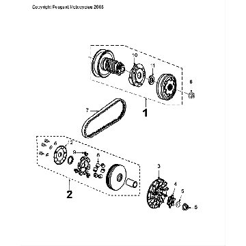 Clutch Peugeot Speedfight 4 LC black