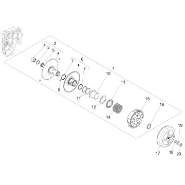 Clutch Vespa Sprint 125 4T 3V IE ABS E5 2021 (EMEA)