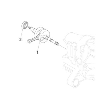 Crankshaft Piaggio New Fly 50 4T 4V AC