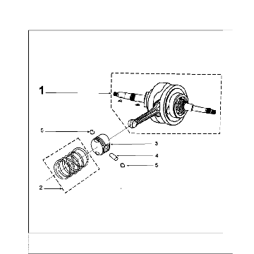 Crankshaft and Piston Peugeot Speedfight 4 4-stroke Black