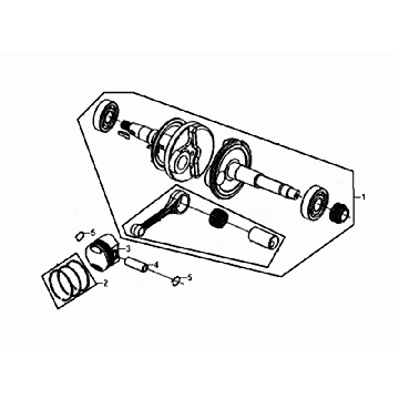 Crankshaft Sym Fiddle III Euro4