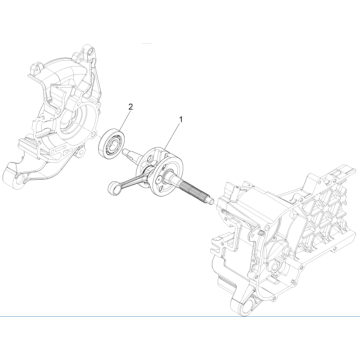 Piaggio Liberty 50 4-stroke crankshaft (IGET Euro 5)