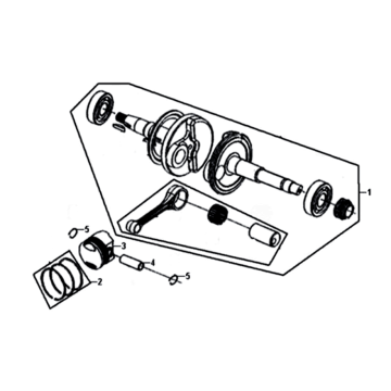 Crankshaft Sym Fiddle II Euro4 (WH-006) White