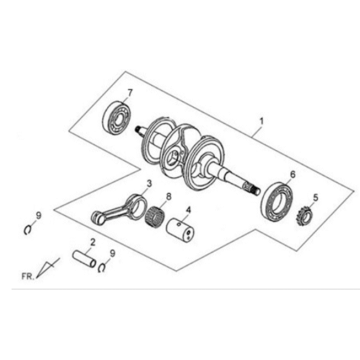 Crankshaft Sym X'PRO 125