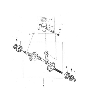 Crankshaft Yamaha Bw's 2-stroke