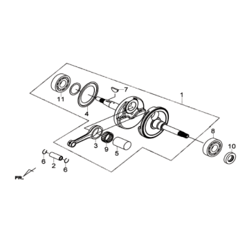 Crankshaft/ piston/ piston ring Sym Joymax 300I ABS E3 2014-2016
