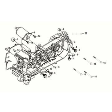 L. crank case Sym Jet 14 125I AC E5 2021-2024